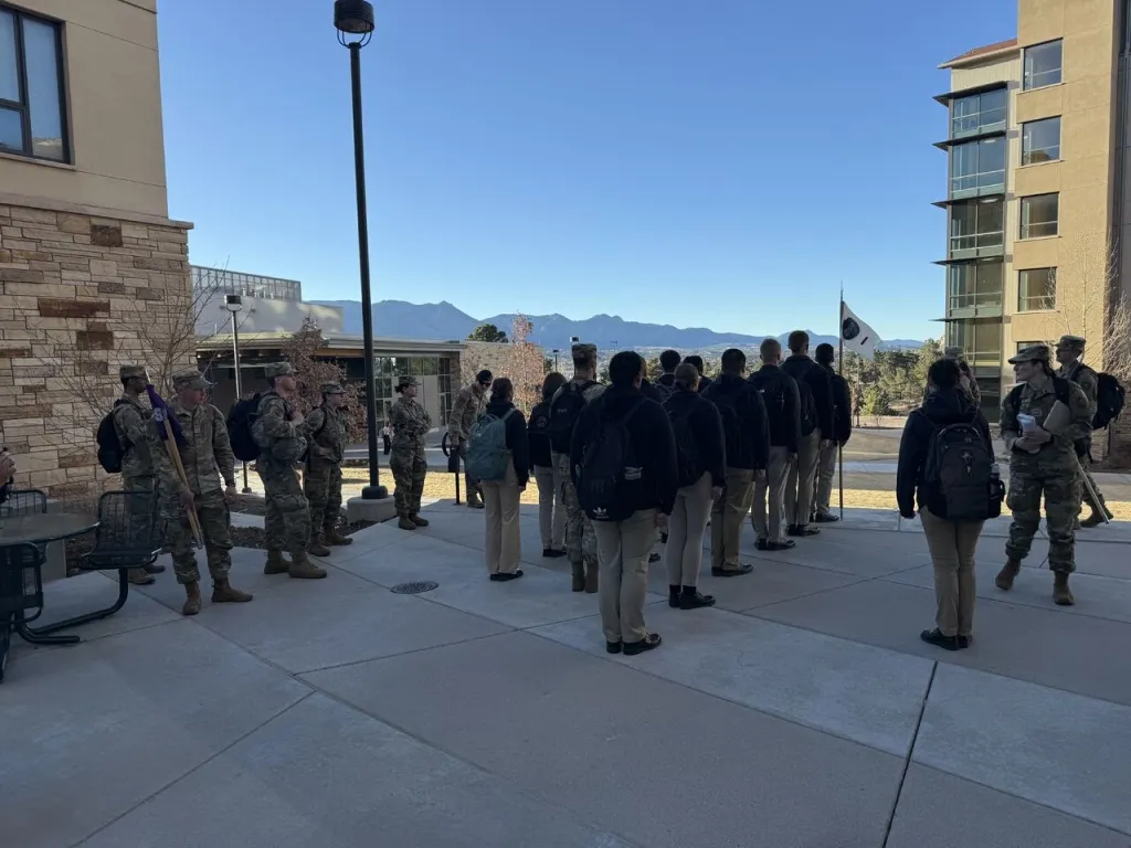 Air Force ROTC Cadets in Practice